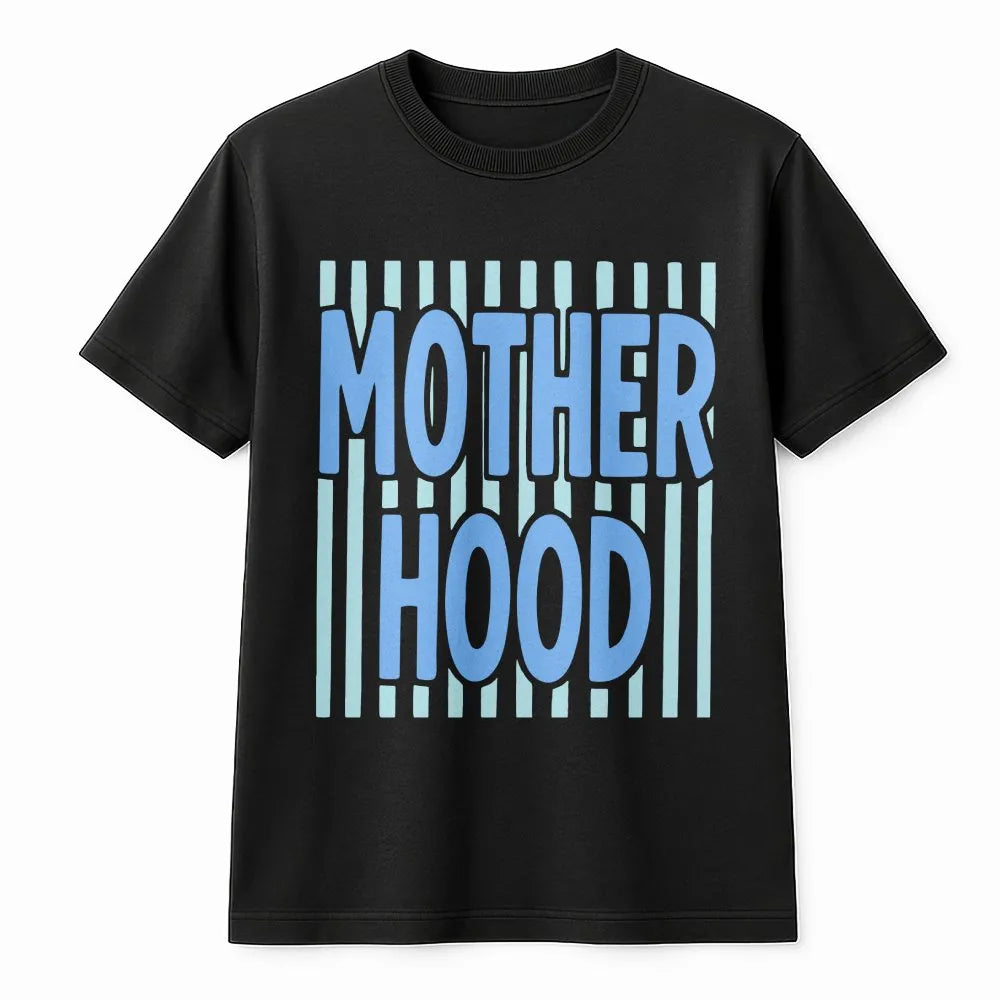 Motherhood Sweatshirt | Preppy Striped Graphic Crewneck | Soft Cotton Blend | Unique Mother's Day Gift For New Mom