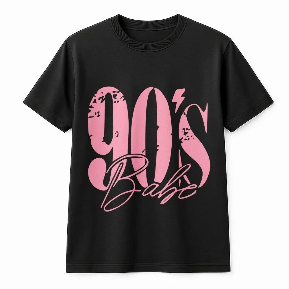 90s Babe T-Shirt | Retro Graphic Print Sweatshirt | Soft Cotton Blend Pullover | Nostalgic 90s Outfit Gift for Her