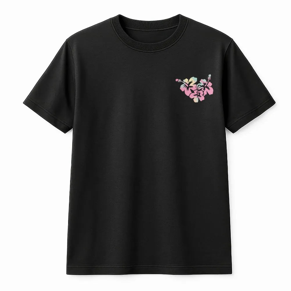 Hibiscus Flower Sweatshirt | Minimalist Pastel Graphic | Soft Cotton Blend Pullover | Summer Vacation Gift for Her