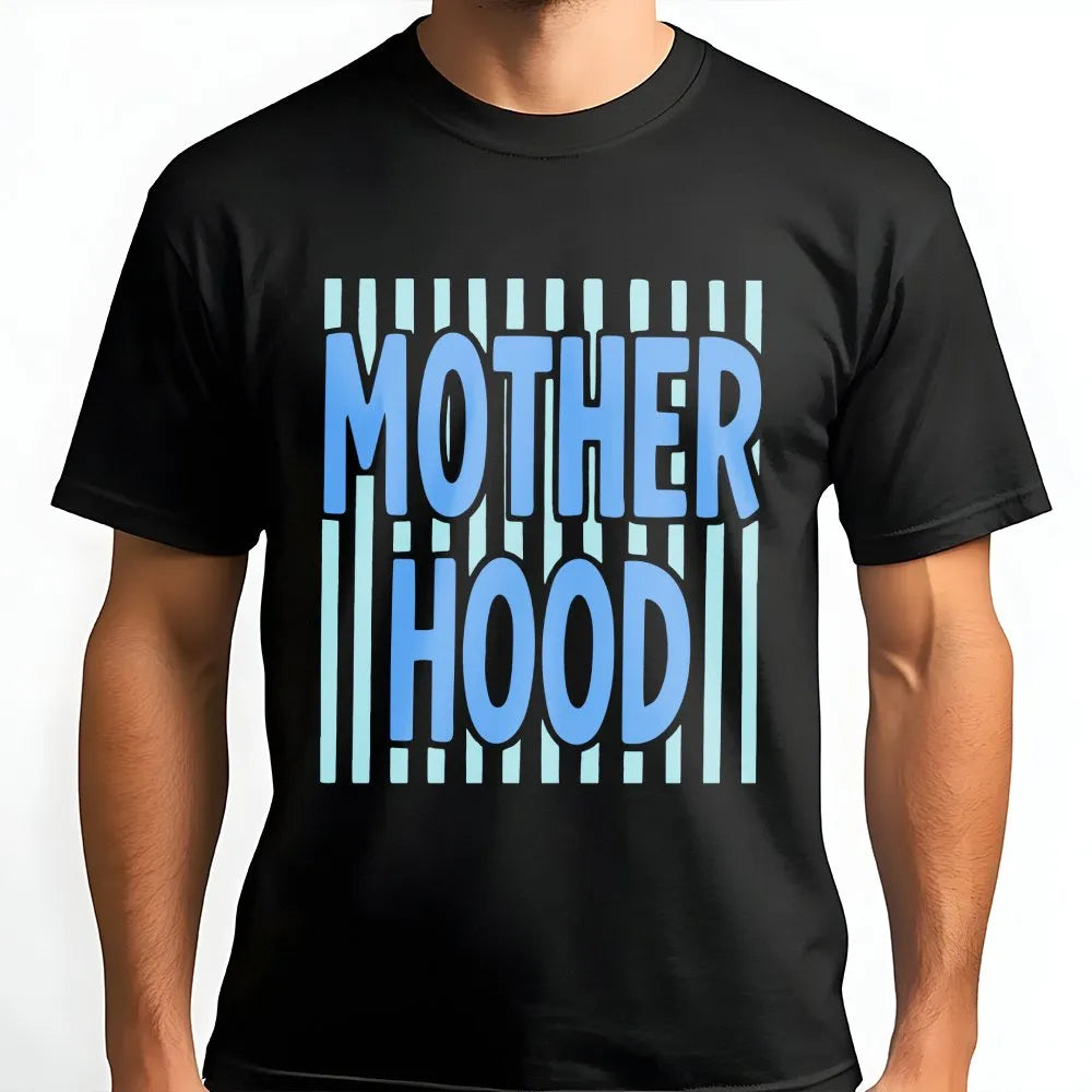 Motherhood Sweatshirt | Preppy Striped Graphic Crewneck | Soft Cotton Blend | Unique Mother's Day Gift For New Mom