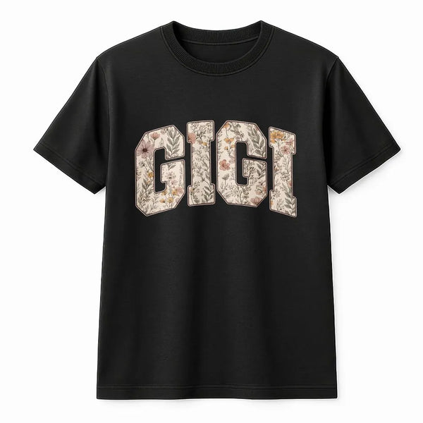 Floral Gigi Sweatshirt | Vintage Wildflower Lettering | Cozy Cotton Blend Crewneck | Mothers Day Gift for Grandma