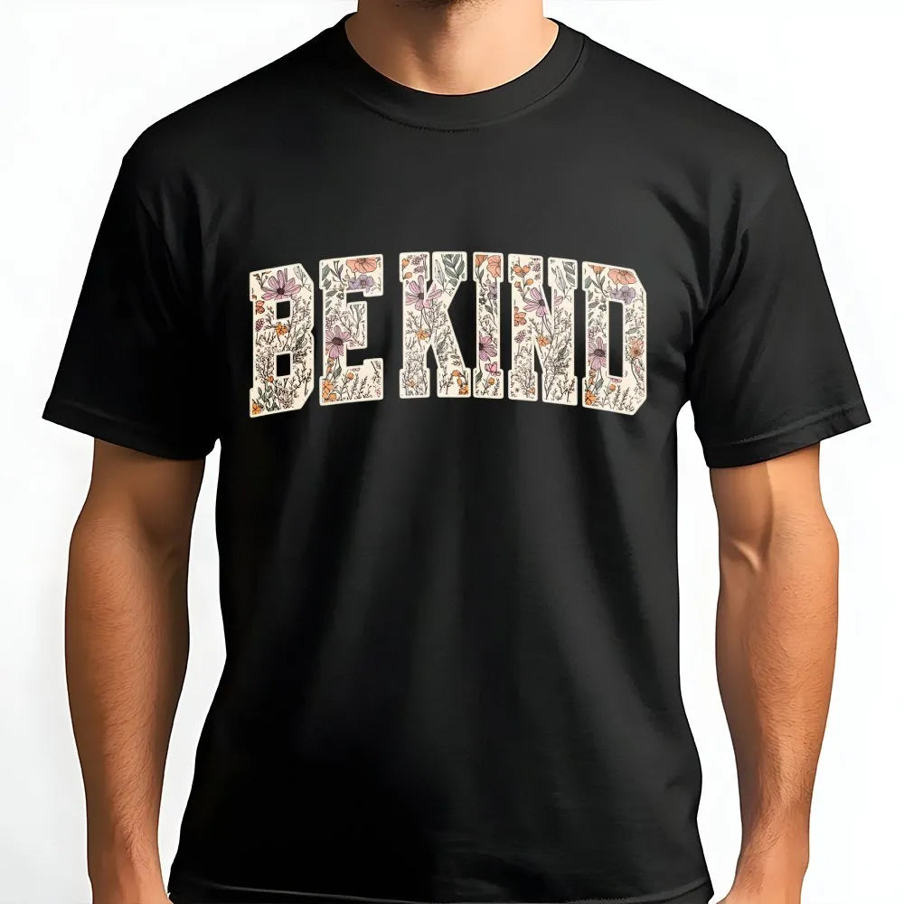 Be Kind Sweatshirt | Vintage Floral Text Design | Cozy Cotton Blend | Inspirational Gift for Teacher or Counselor